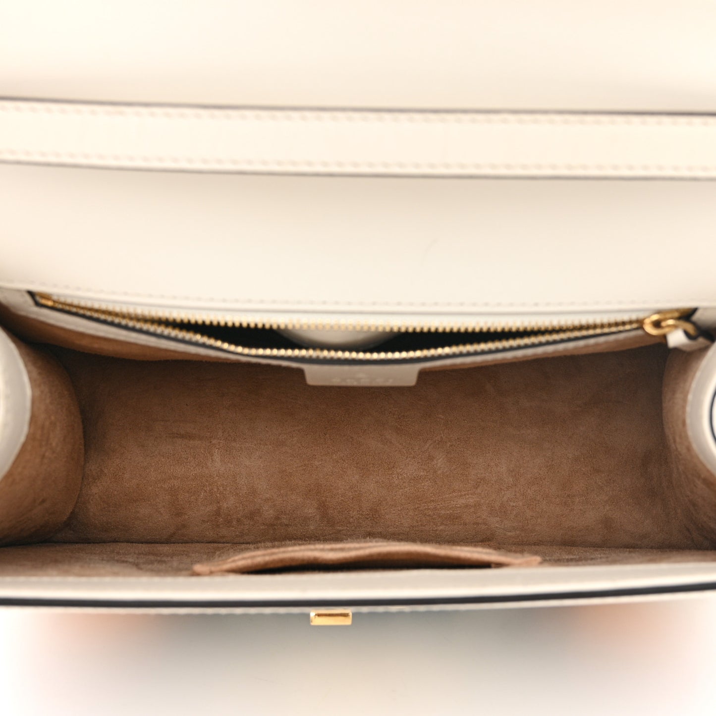 Calfskin Floral Medium Sylvie Top Handle Bag Off White