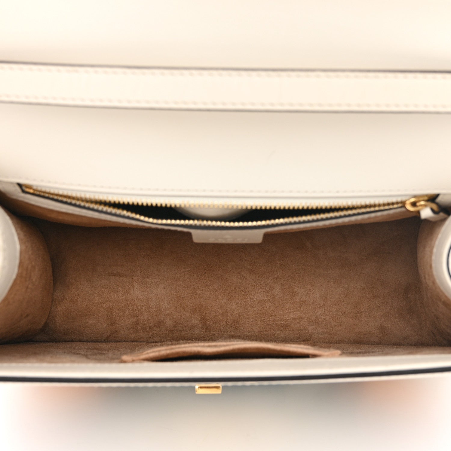 Gucci Calfskin Floral Medium Sylvie Top Handle Bag Off White 5 of 11
