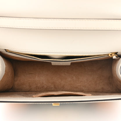 Gucci Calfskin Floral Medium Sylvie Top Handle Bag Off White 5 of 11