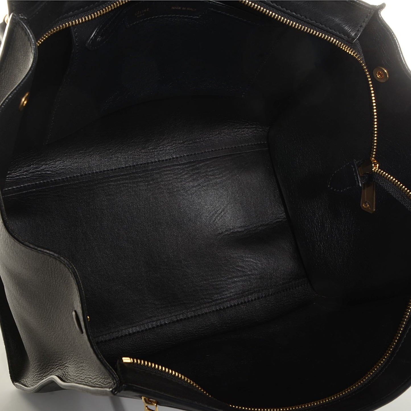 Crocodile Embossed Medium Trapeze Black