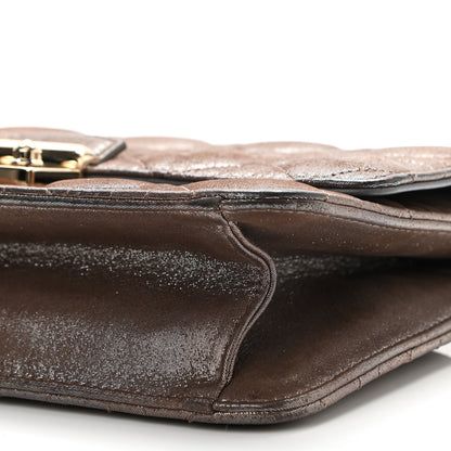 Christian Dior Metallic Calfskin Cannage Miss Dior Promenade Pouch Brown 10 of 11