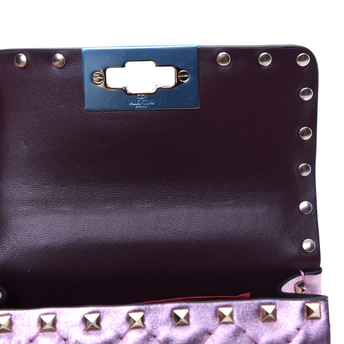 Metallic Nappa Micro Rockstud Spike Shoulder Bag Giacinto