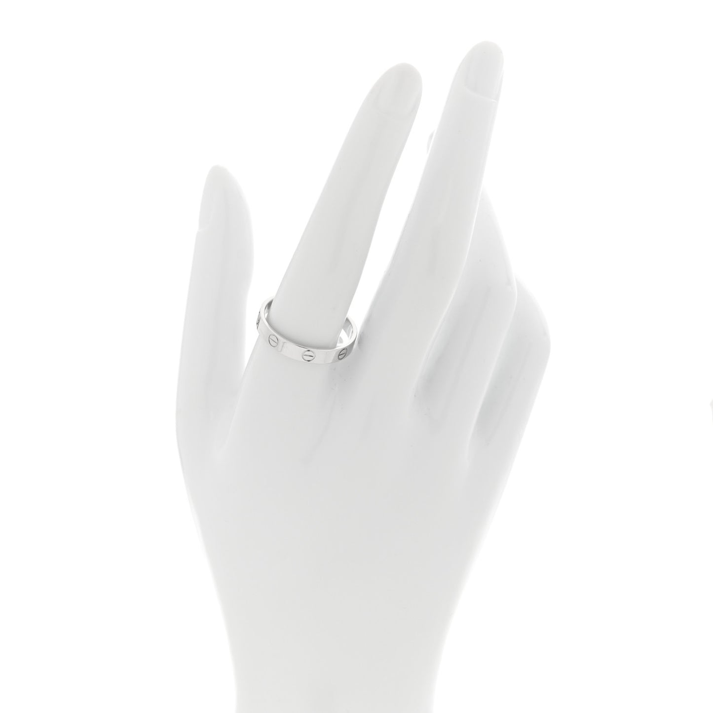 18K White Gold 3.5mm LOVE Wedding Band Ring 61 9.5