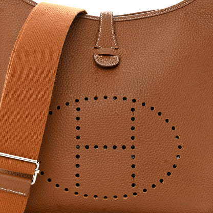 Hermes Taurillon Clemence Evelyne III PM Gold 8 of 10