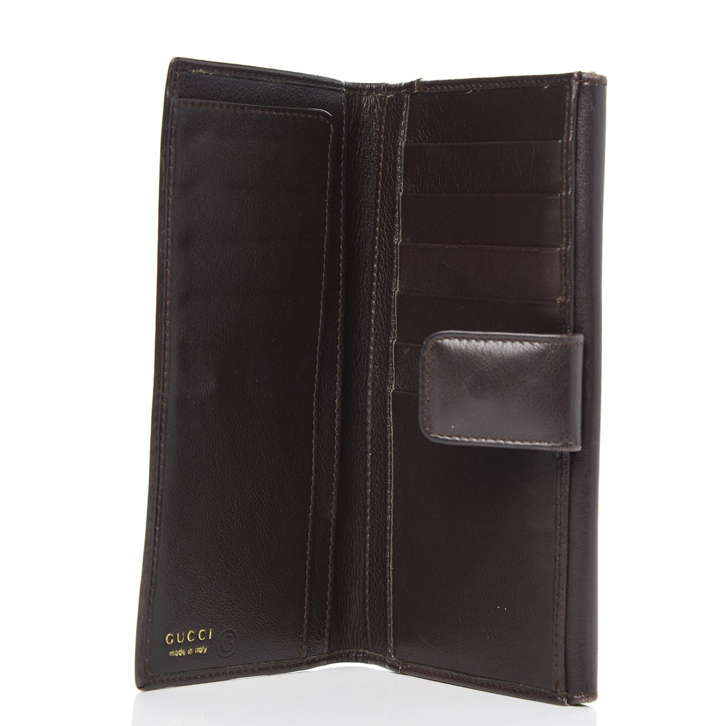 Calfskin Bamboo Continental Wallet Brown