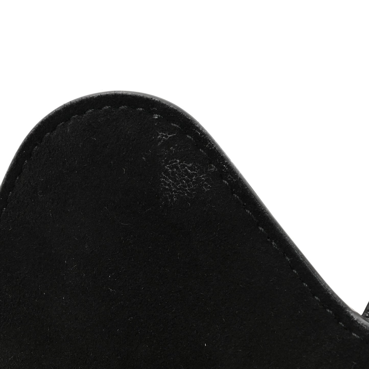 Grained Calfskin Saddle Belt Bag Black