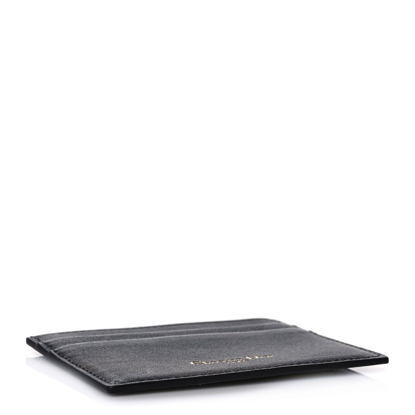 Calfskin Oblique Card Holder Blue
