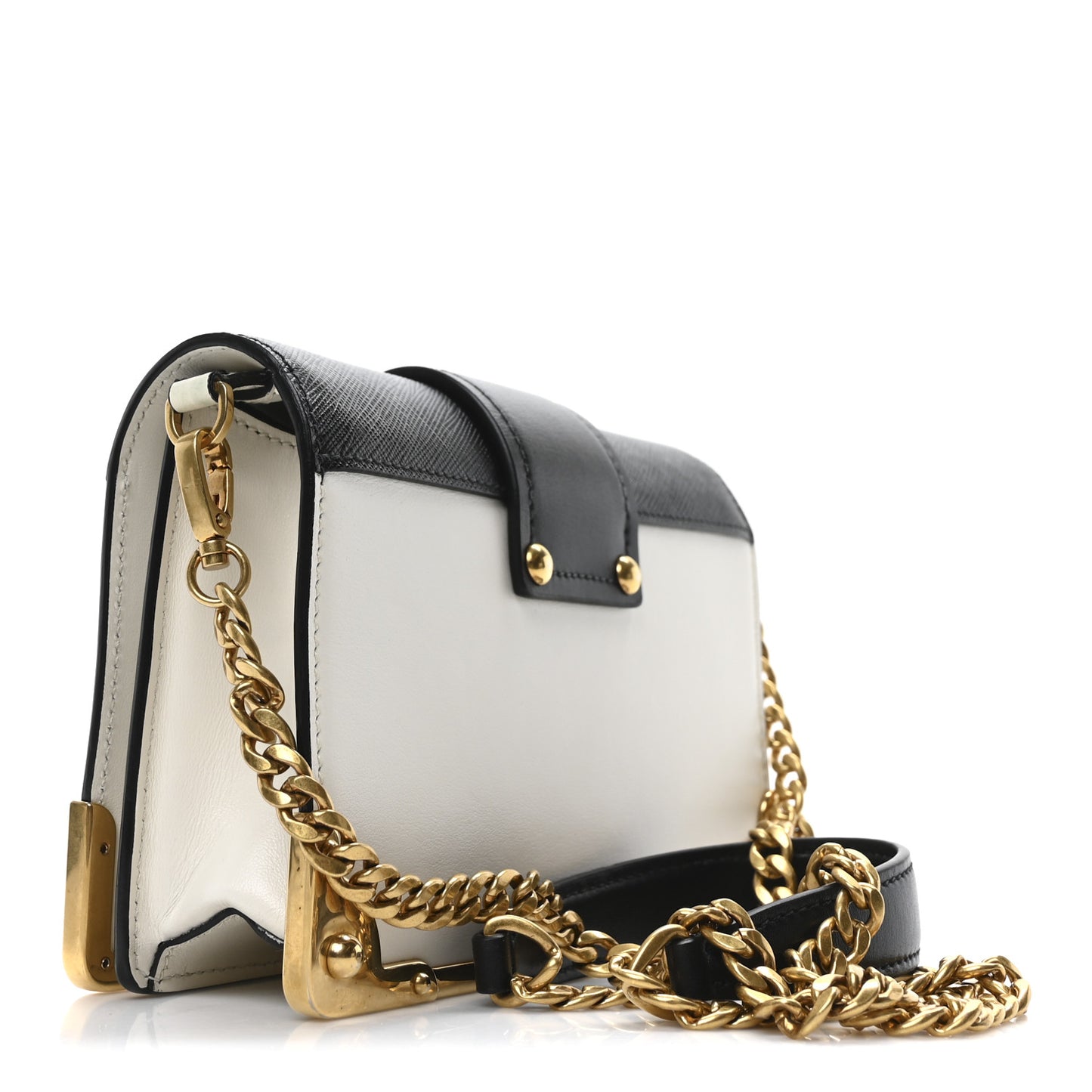 City Calf Saffiano Cahier Bag Talco Black