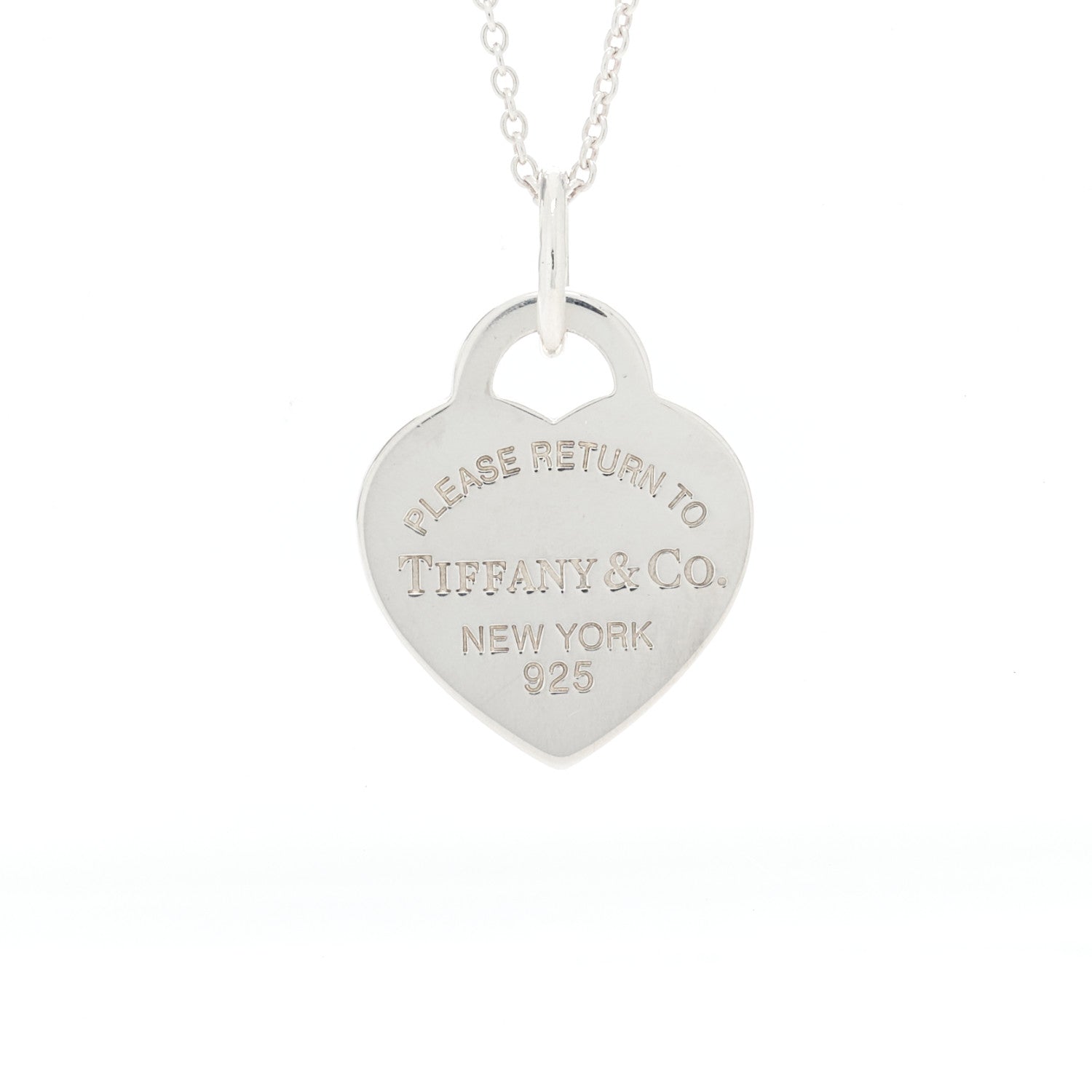 Tiffany Sterling Silver Medium Return to Tiffany Heart Pendant Necklace 3 of 6