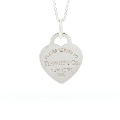 Tiffany Sterling Silver Medium Return to Tiffany Heart Pendant Necklace 3 of 6