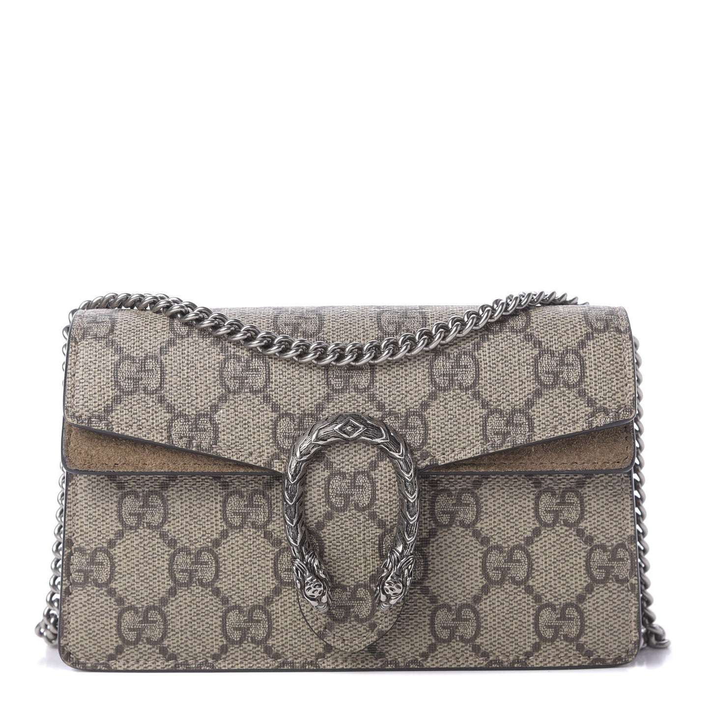 GG Supreme Monogram Super Mini Dionysus Shoulder Bag Taupe