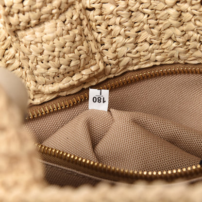 Prada Raffia Woven Tote Naturale Rosa 9 of 10