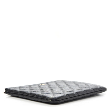 Chanel Caviar Quilted Medium Cosmetic Case Black 4 of 8