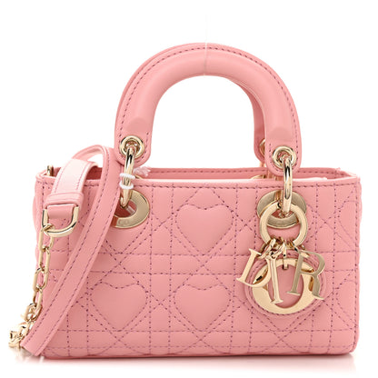 Christian Dior Lambskin Cannage Dioramour Micro Lady D-Joy Melacoton 1 of 11