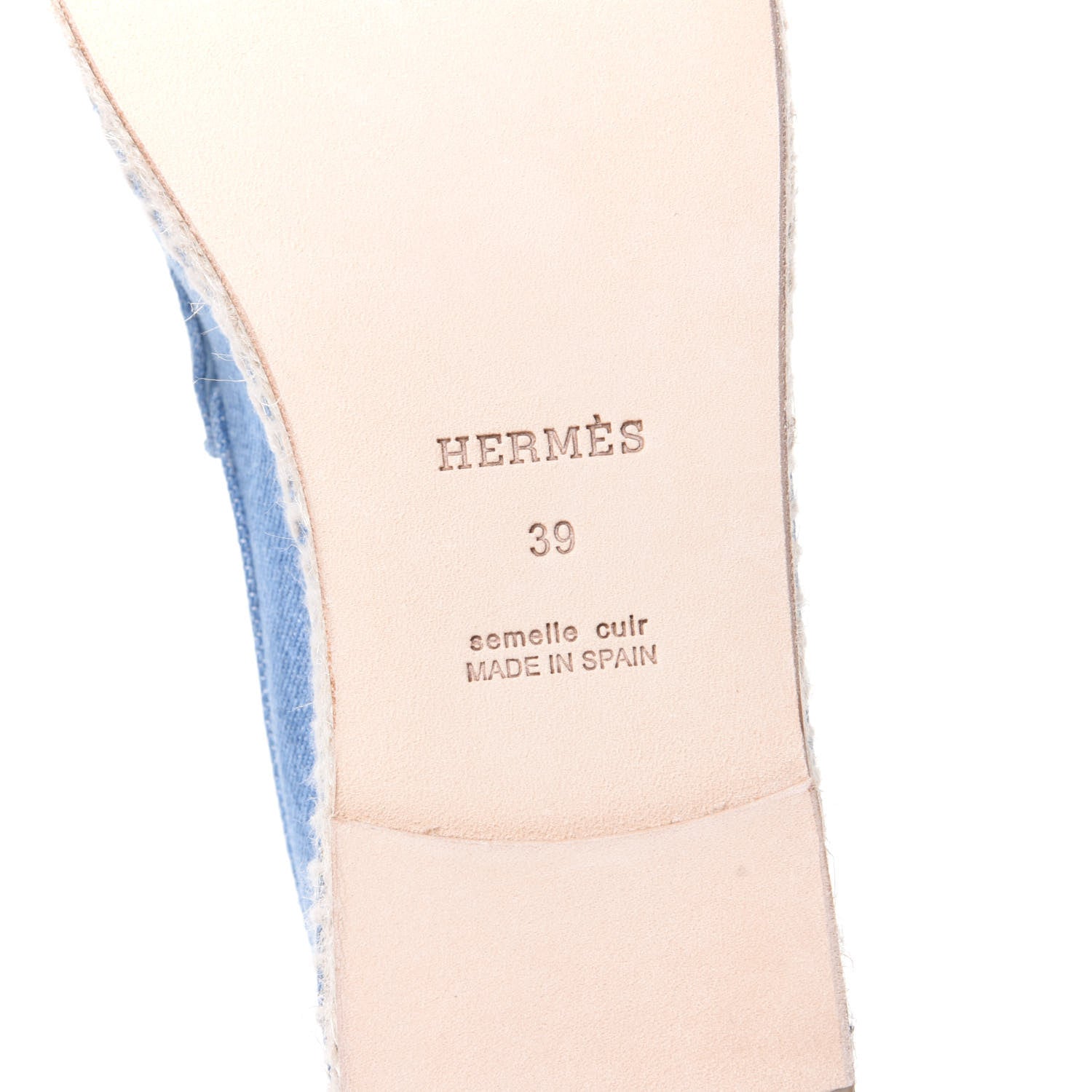 Hermes Denim Womens Trip Espadrilles 39 Bleu Clair 8 of 11