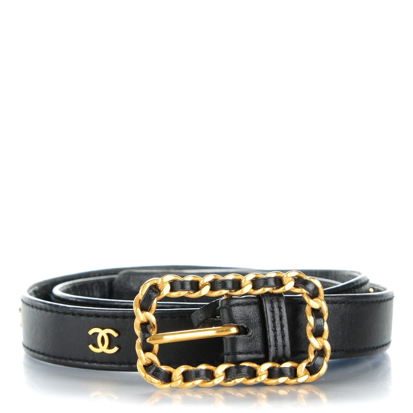 Lambskin Chain Belt 75 30 Black
