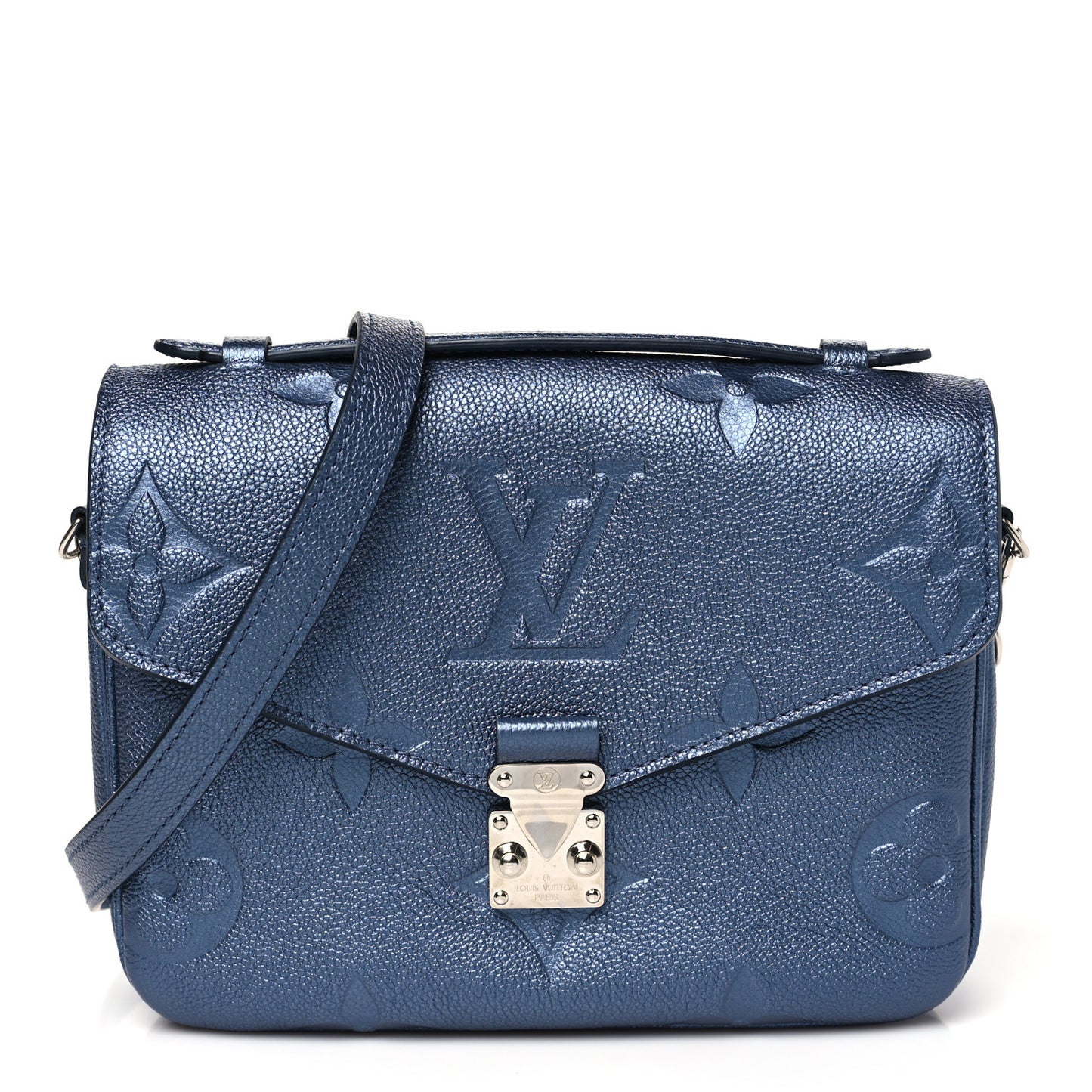 Metallic Empreinte Monogram Giant Pochette Metis Navy Nacre
