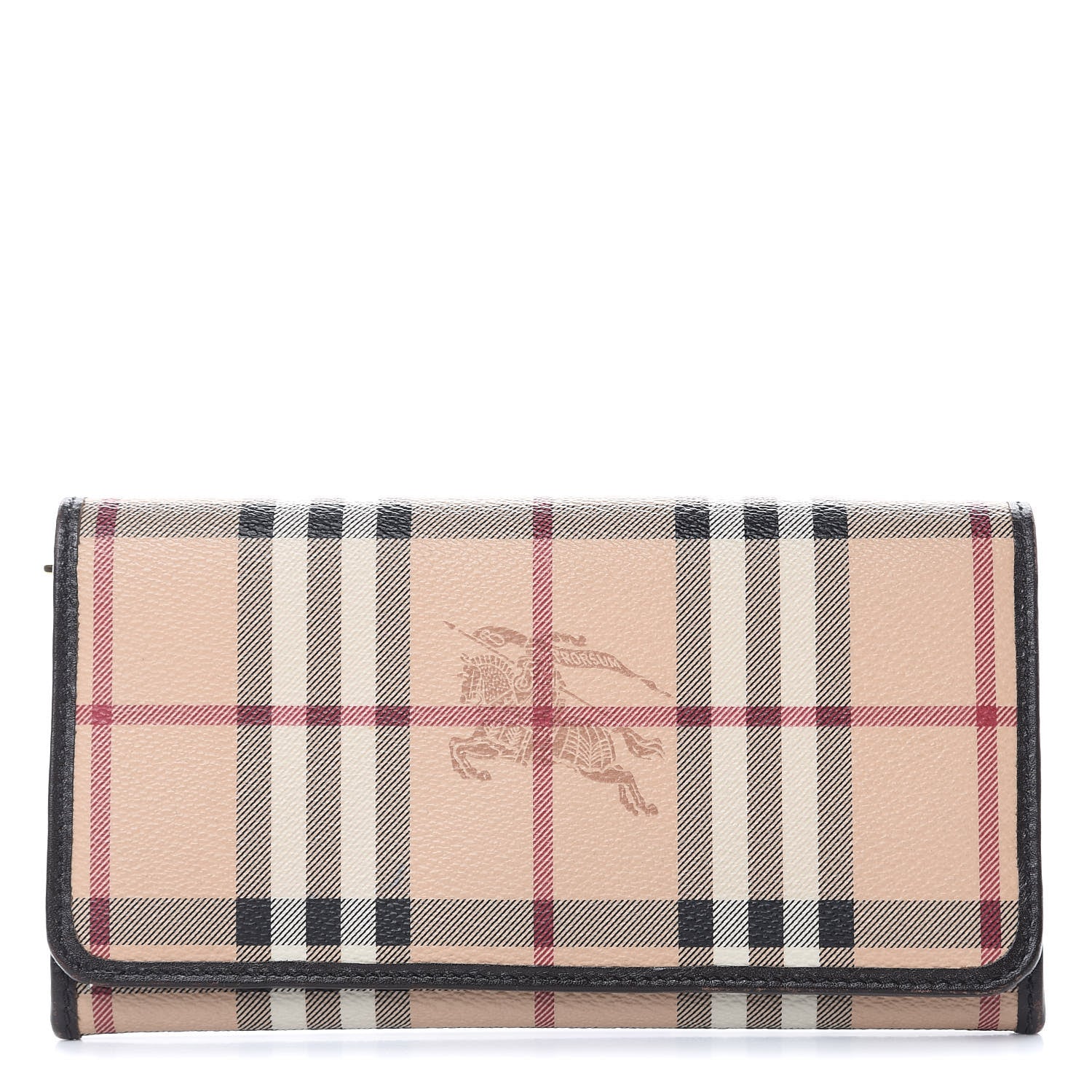 Burberry Haymarket Check Penrose Continental Wallet Chocolate 1 of 10