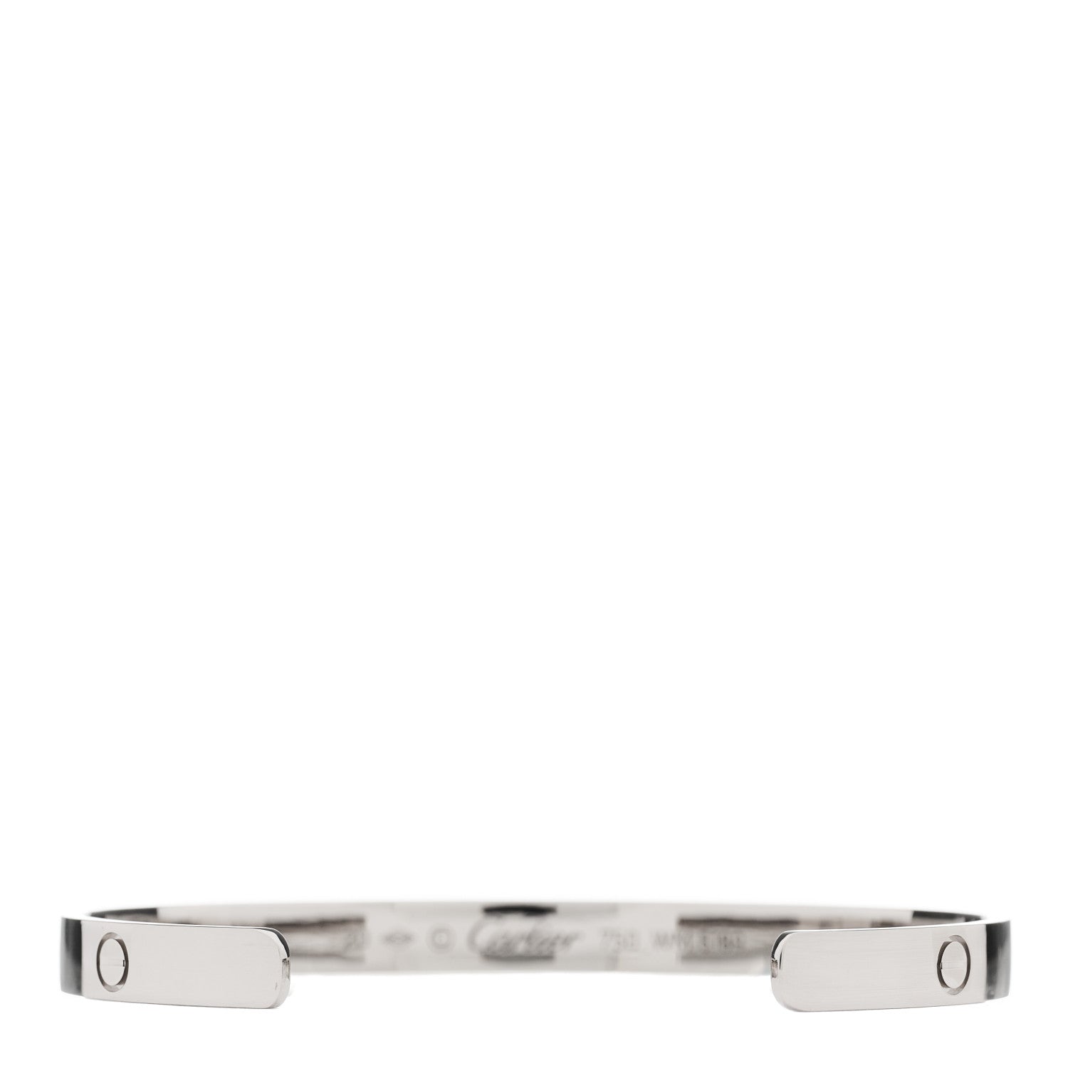 Cartier 18K White Gold LOVE Cuff Bracelet 20 2 of 3