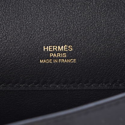 Hermes Swift Kelly Cut Clutch Pochette Black 6 of 9