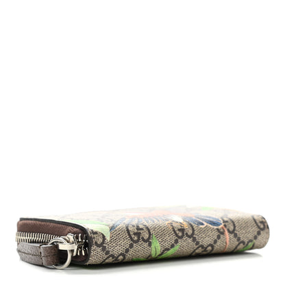 Gucci GG Supreme Monogram Tian Zip Around Card Case Wallet Beige Multicolor New Acero 3 of 6