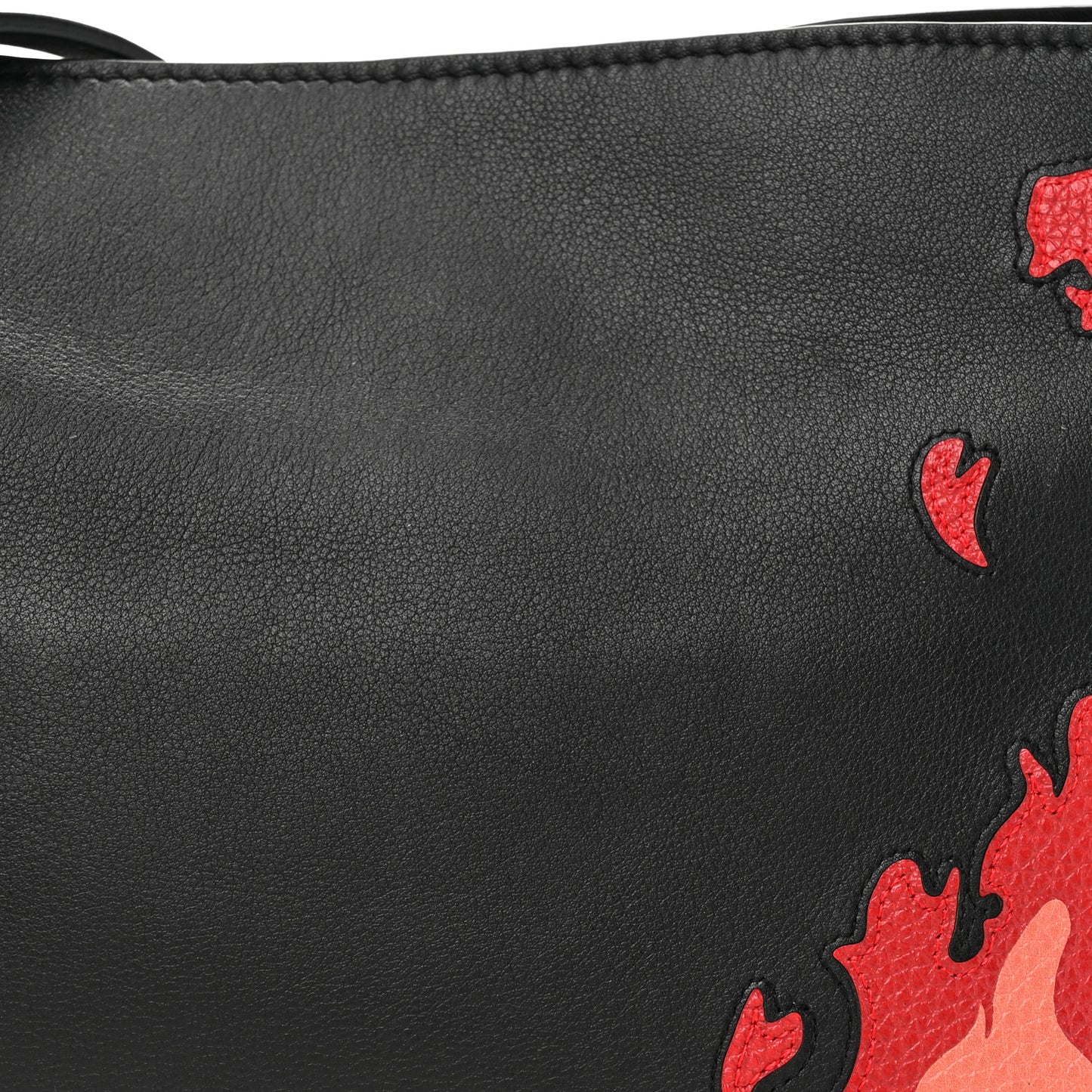 X HOWLS MOVING CASTLE Satin Calfskin Flamenco Knot Clutch Black
