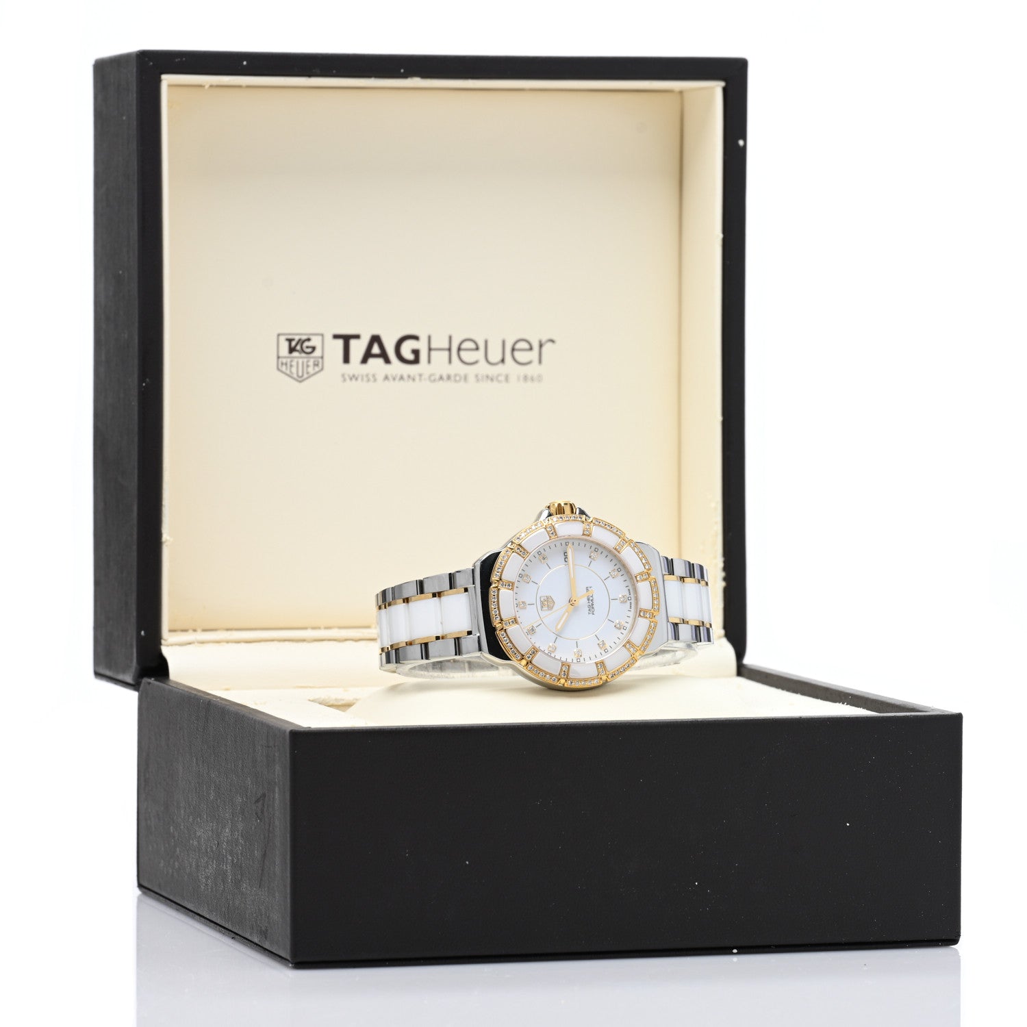 Tag Heuer Stainless Steel Ceramic Diamond 34mm Formula 1 Quartz Watch White WAH1221 5 of 5