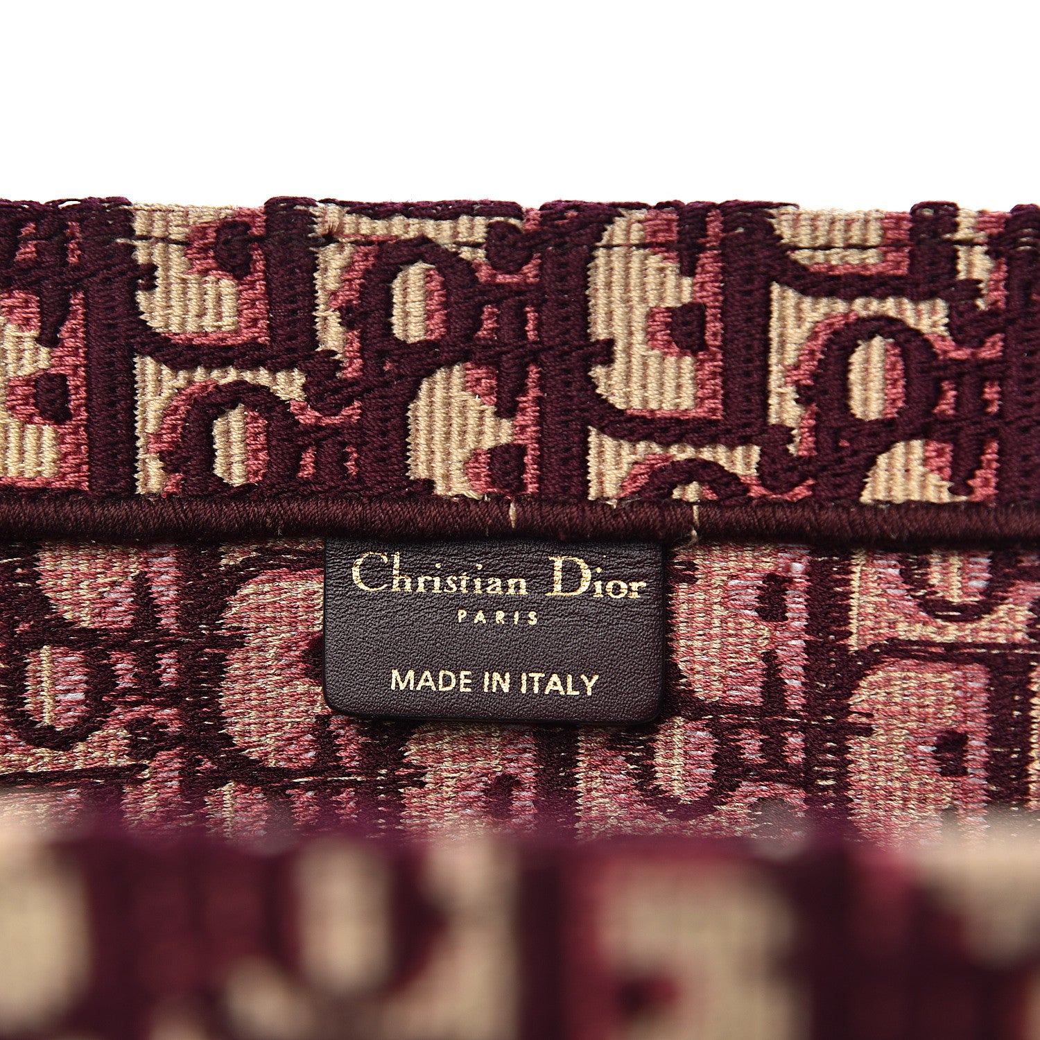 Christian Dior Oblique Large Book Tote Burgundy Multicolor 5 of 10
