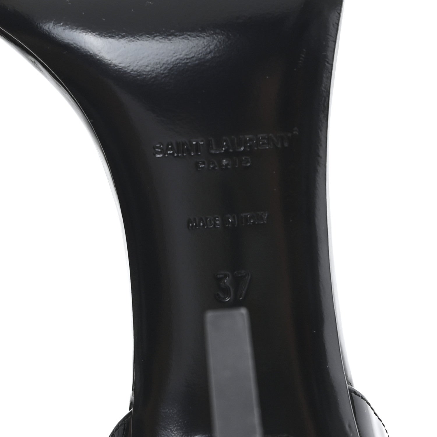 Saint Laurent Vernice Chiffon Opyum 85 Sandals 37 Black 7 of 10