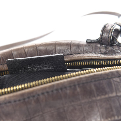 Givenchy Calfskin Crocodile Embossed Mini Pandora Grey 9 of 13