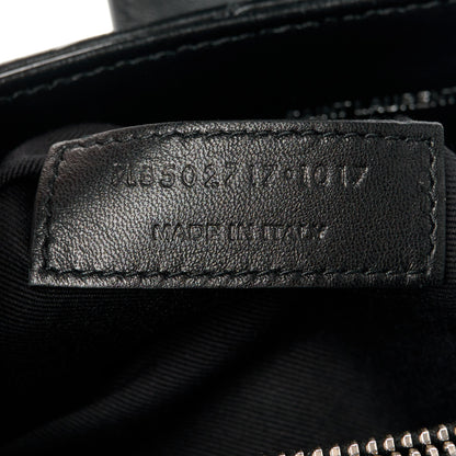 Saint Laurent Calfskin Y Quilted Monogram Small Loulou Shopper Black 7 of 10