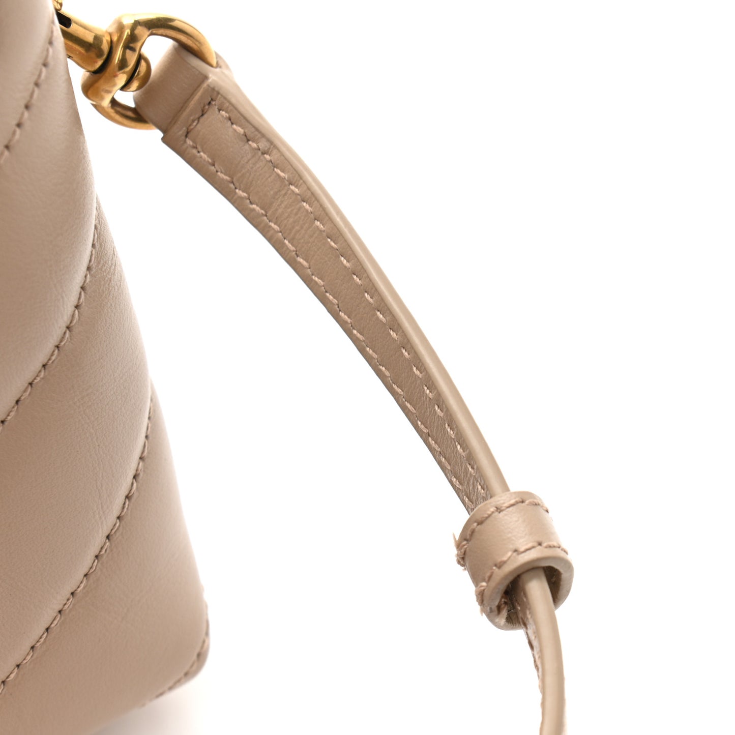 Calfskin Y Quilted Monogram Toy Loulou Crossbody Bag Dark Beige
