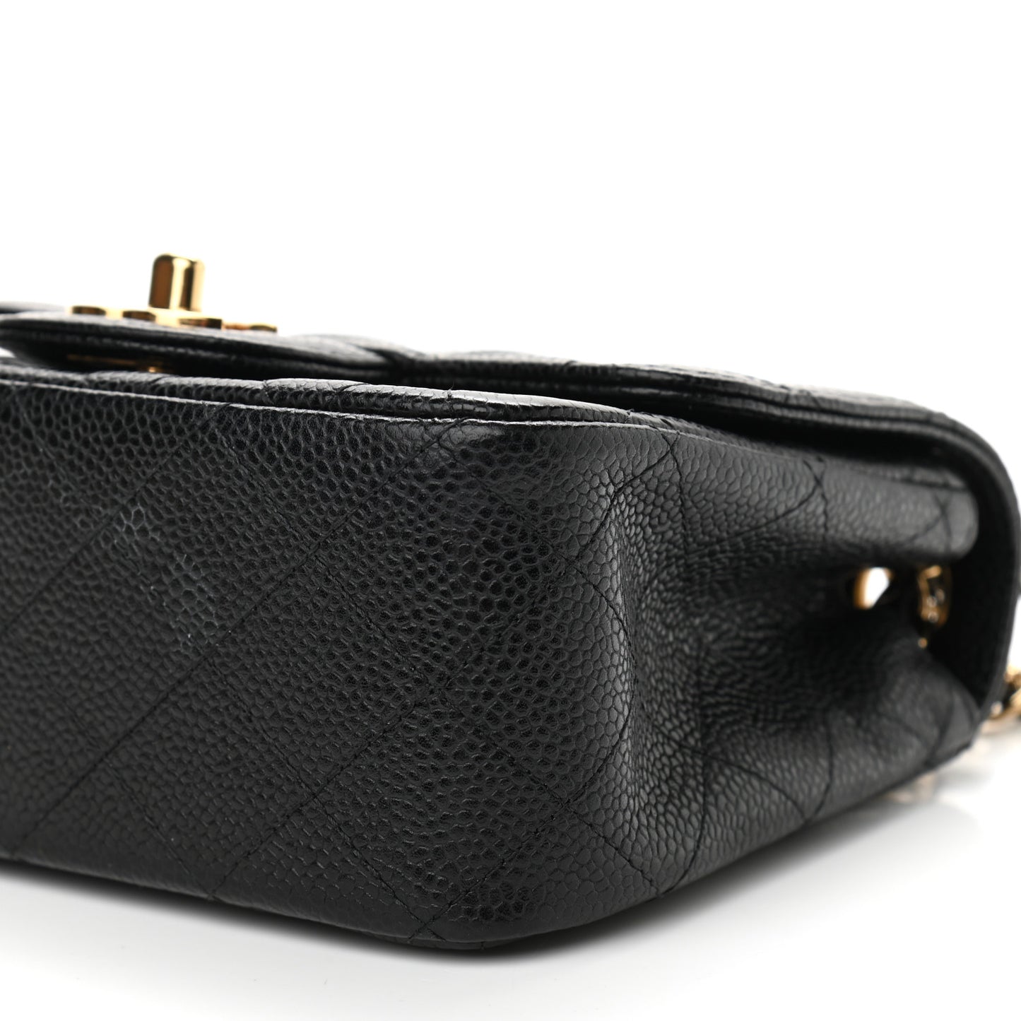 Caviar Quilted Mini Square Flap Black