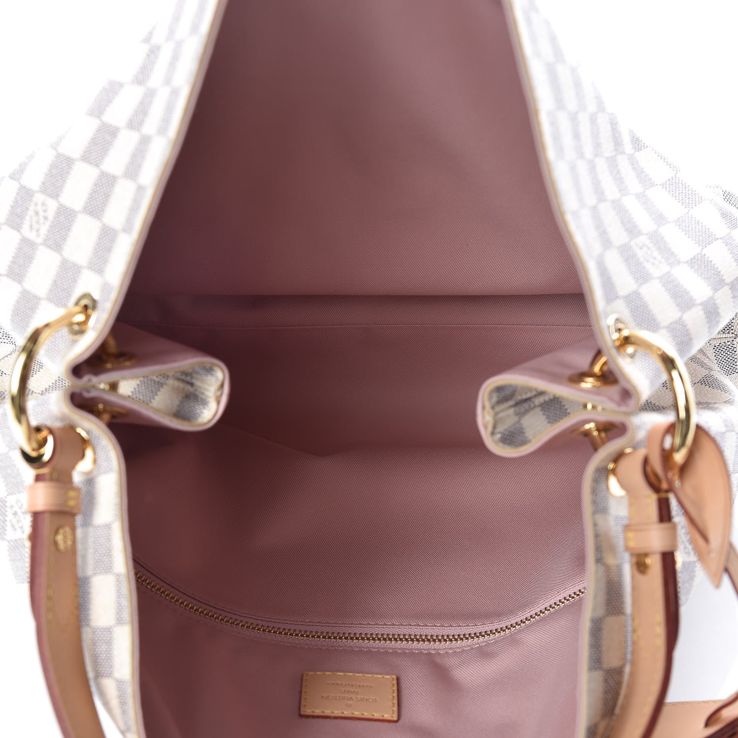 Louis Vuitton Damier Azur Graceful MM Rose Ballerine 7 of 10