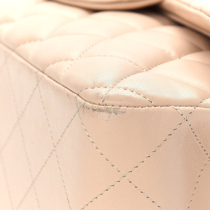 Chanel Lambskin Quilted Jumbo Double Flap Beige Clair 10 of 11