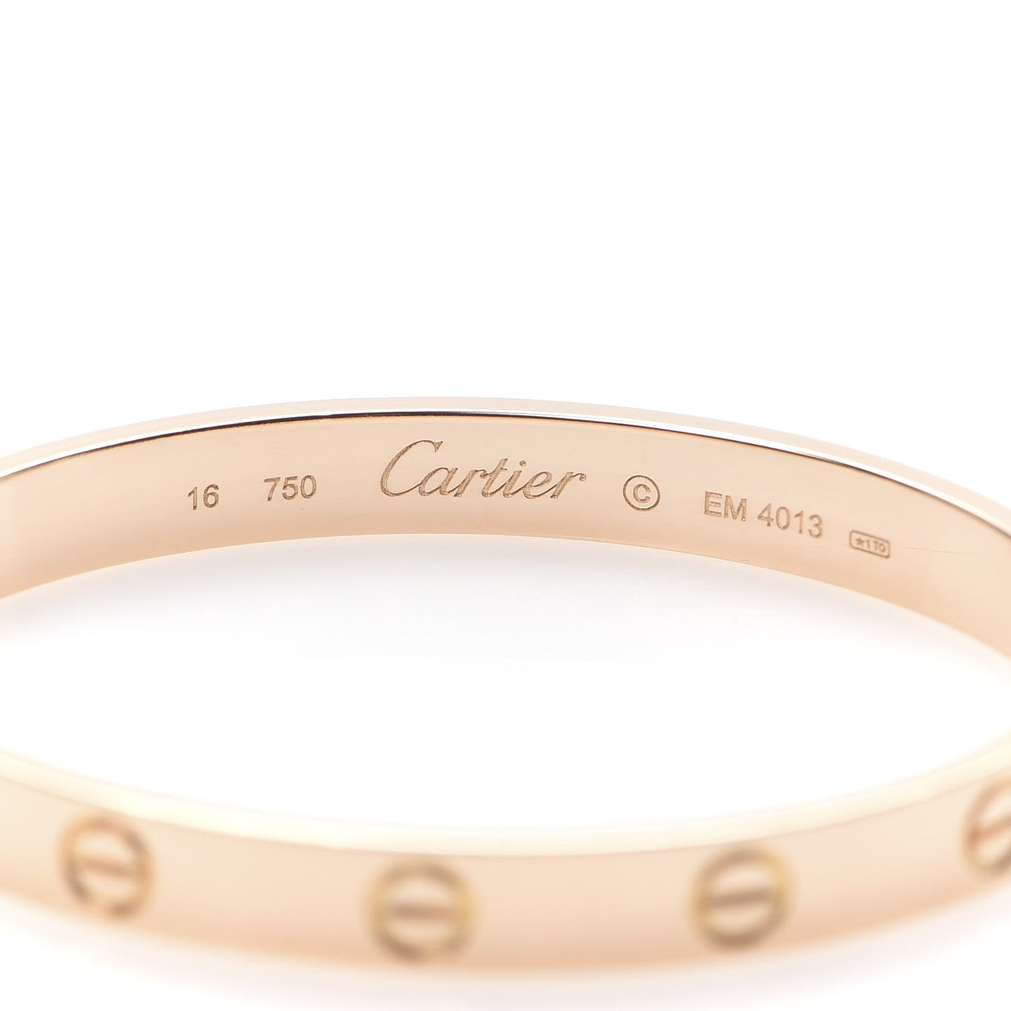 18K Pink Gold LOVE Bracelet 16