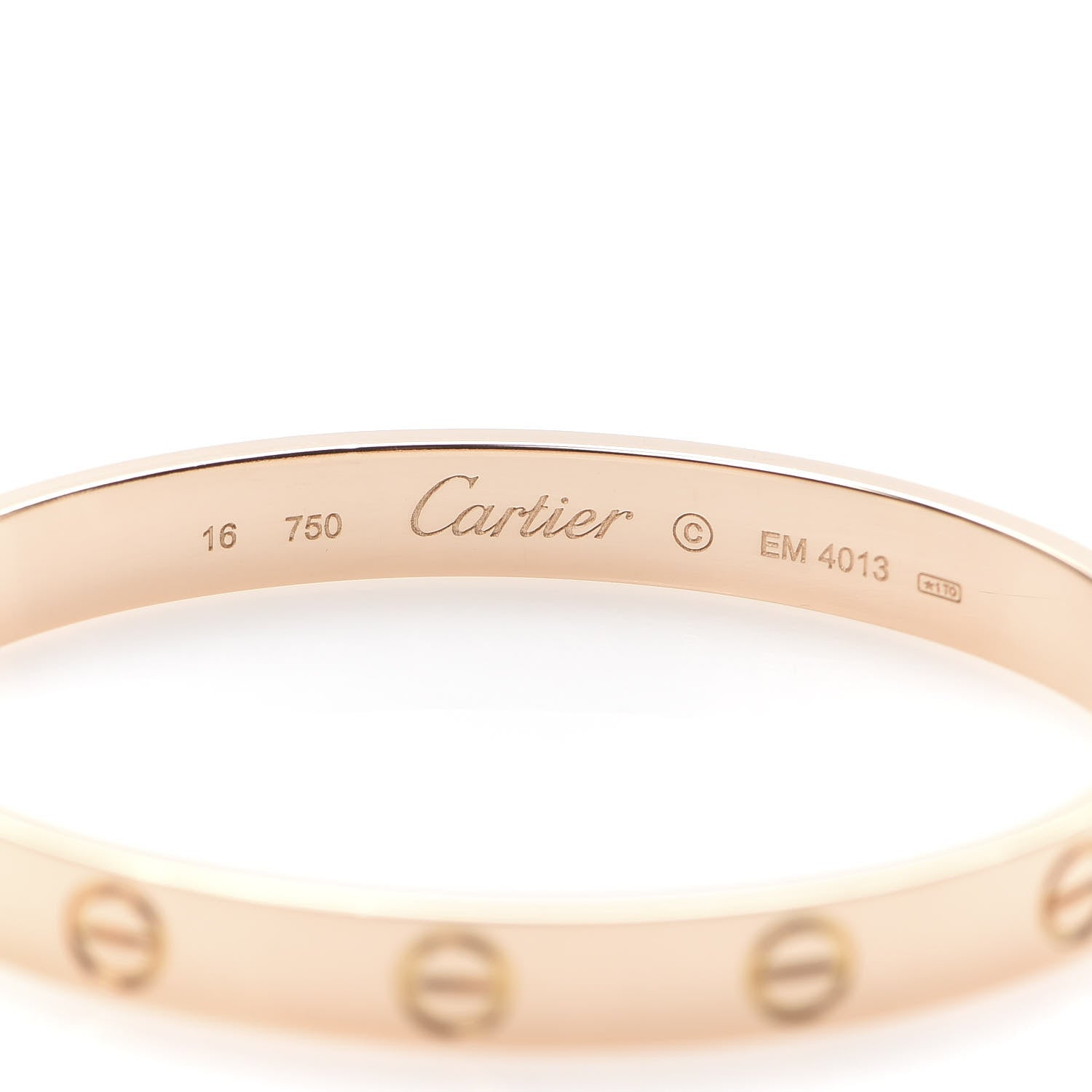 Cartier 18K Pink Gold LOVE Bracelet 16 5 of 7