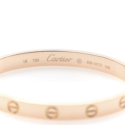 Cartier 18K Pink Gold LOVE Bracelet 16 5 of 7