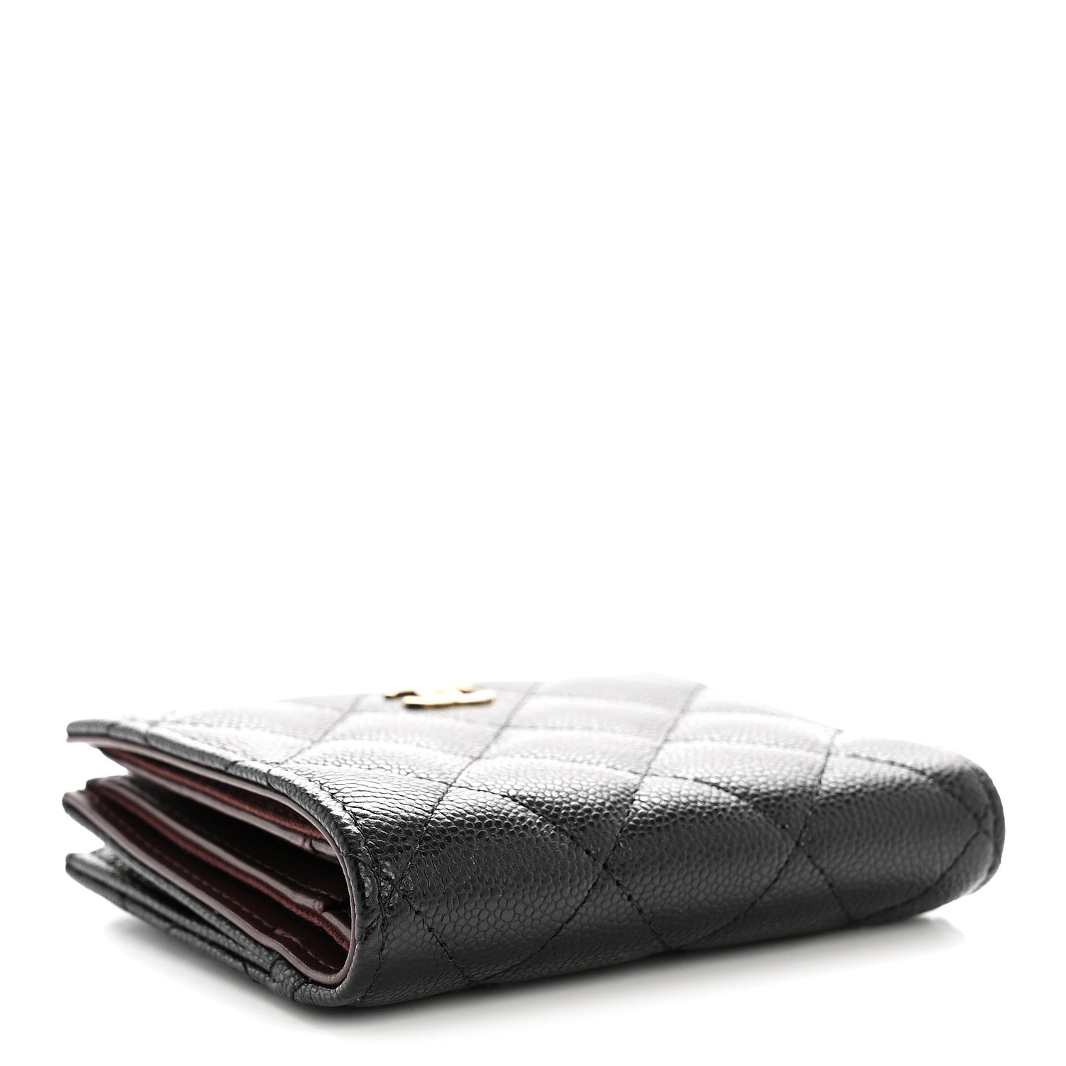 Chanel Caviar Quilted CC Zip Compact Wallet Black 4 of 8