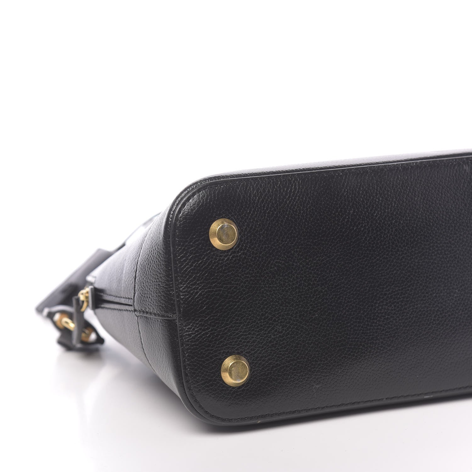 Balenciaga Grained Calfskin Logo S Ville Top Handle Bag Black White 8 of 10