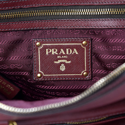 Prada Saffiano Tessuto Nylon Satchel Fuoco 6 of 13
