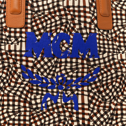 MCM Visetos Large Liz Reversible Shopper Tote Cognac 16 of 20