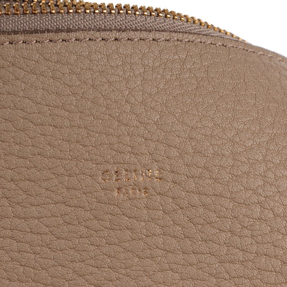 Celine Crisped Calfskin Suede Medium Zipped Hobo Dune 7 of 7