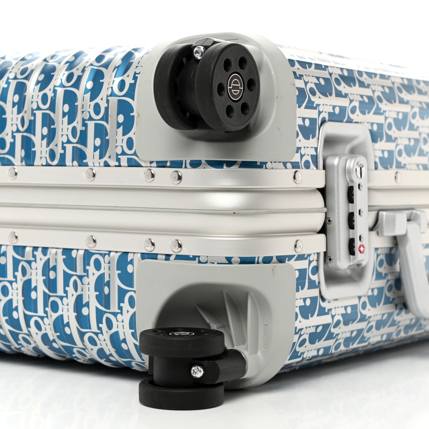 X RIMOWA Aluminum Gradient Cabin Luggage Blue Multi