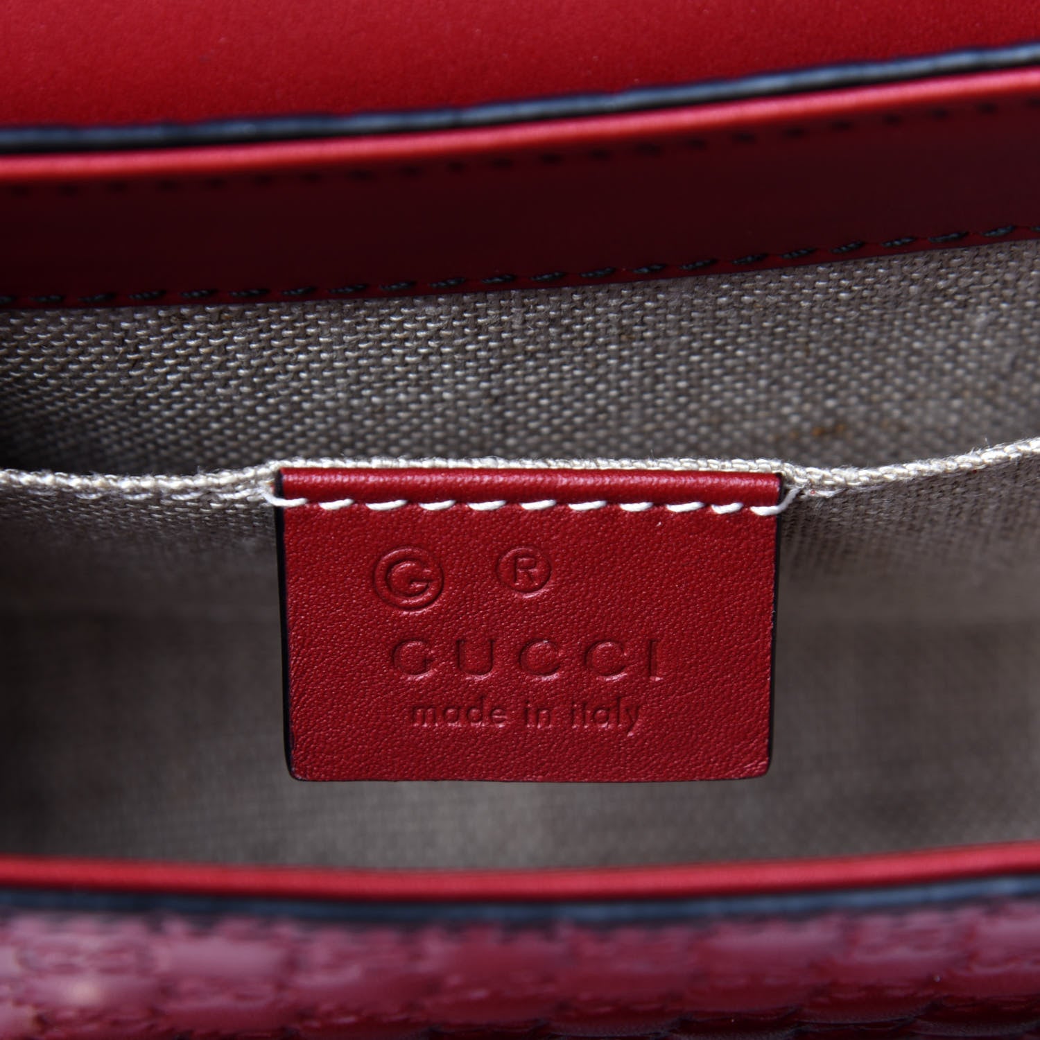 Gucci Soft Microguccissima Mini Emily Chain Shoulder Bag Rosso 7 of 12