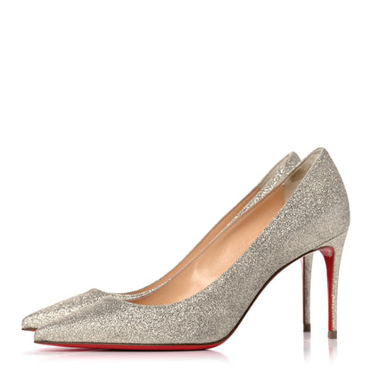 Christian Louboutin Glitter Kate 85 Pumps 36.5 Ivory 3 of 11