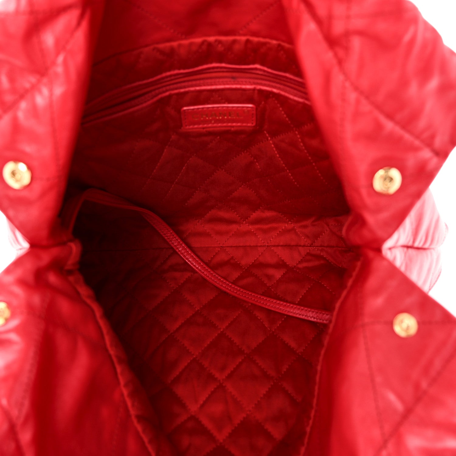 Chanel Shiny Calfskin Quilted Small Chanel 22 Red 6 of 12
