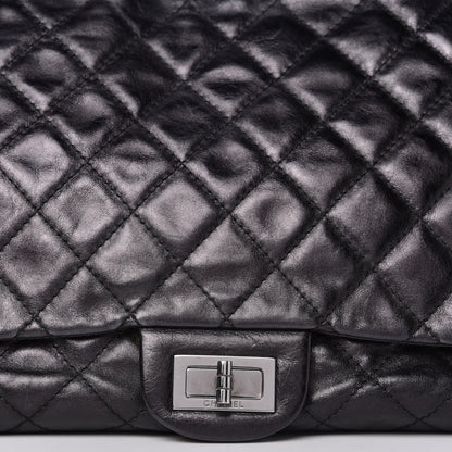 Chanel Metallic Calfskin Quilted XL Accordion Reissue Flap Black 10 of 10