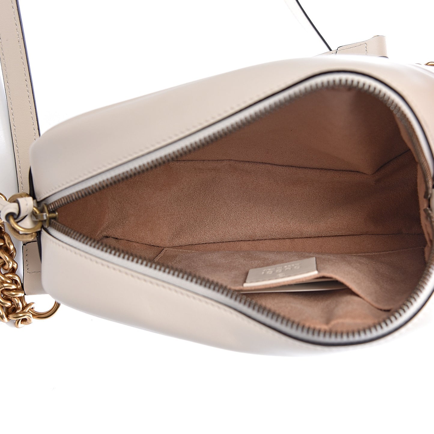 Calfskin Matelasse Small GG Marmont Chain Shoulder Bag White