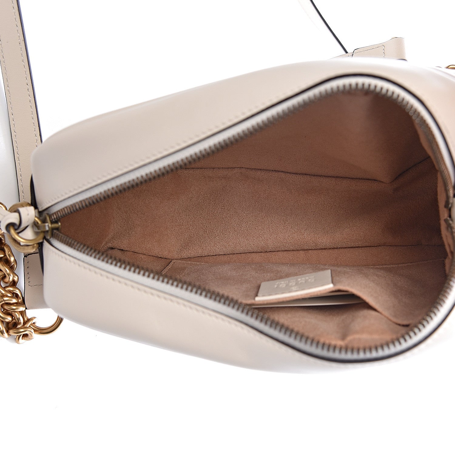 Gucci Calfskin Matelasse Small GG Marmont Chain Shoulder Bag White 5 of 10